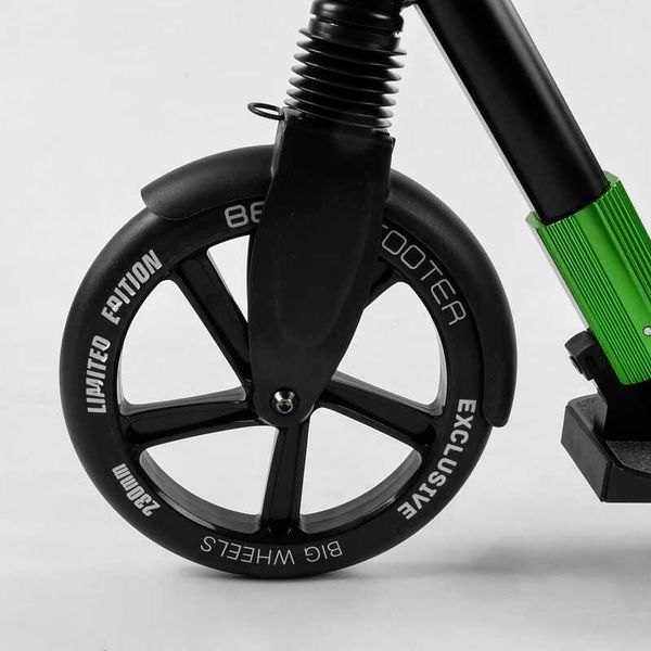 Самокат двоколісний з амортизатором "Best Scooter" (93427) колеса PU d переднє - 230мм, заднє - 215мм 105427 фото