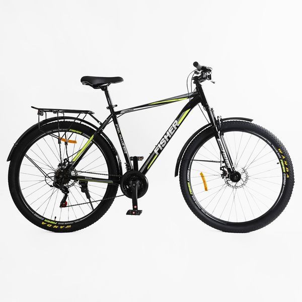 Велосипед Спортивный Corso Fisher 29" дюймов с оборудованием Shimano 21 скорость (FS-70190) рама стальная 21", собран на 75% 177327 фото