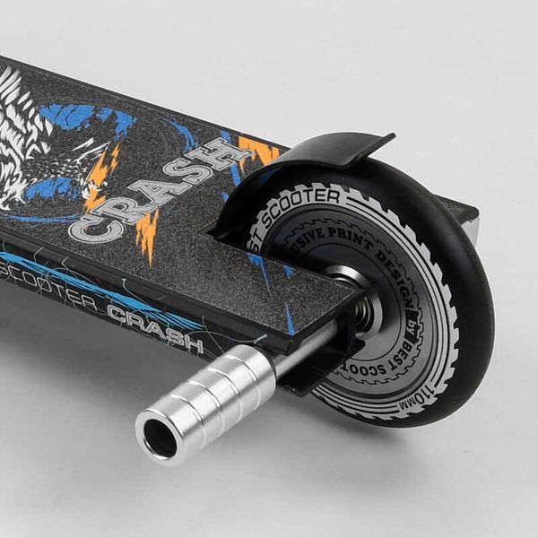 Самокат трюковый 37890 Best Scooter "CRASH" HIC-система, ПЕГИ, алюминиевый диск и дека, колёса 110мм PU, ширина руля - 57 см, в коробке 102312 фото