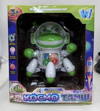 Робот музичний 86838 (36/2) "WToys", ОЗВУЧУВАННЯ УКРАЇНСЬКОЮ МОВОЮ, 2 пісеньки, підсвічування, рухливі елементи, колесо вільного ходу, в коробці 168353 фото