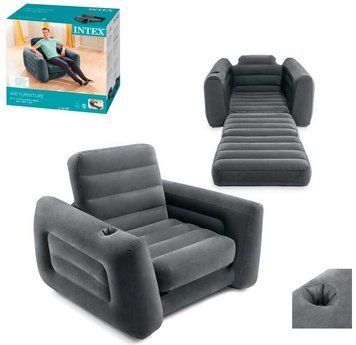 Intex Надувне крісло 66551 NP (2) 117х224х66 см., розкладається, з підсклянником, в коробці 85318 фото