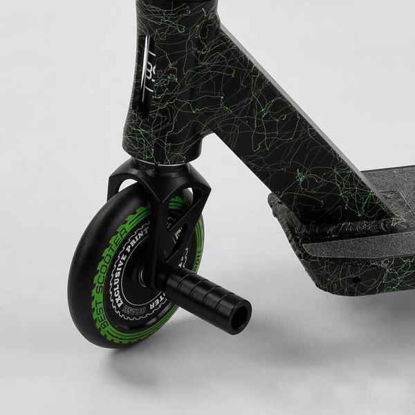 Самокат трюковый 41747 Best Scooter "CRASH" HIC-система, ПЕГИ, алюминиевый диск и дека, колёса 110мм PU, ширина руля - 57 см, в коробке 102313 фото
