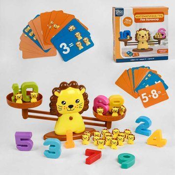 Гра "Лев балансир" 32846 (12/2) &ldquo;4FUN Game Club&rdquo;, 54 елементи, 3 рівні гри, 30 двосторонніх карток, цифри від 1 до 10, в коробці 108621 фото