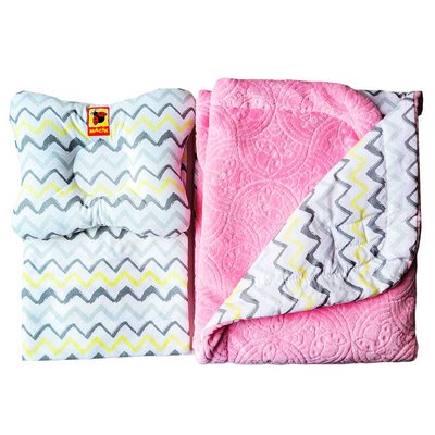 Набор МС 110612-09 "Bed Set Newborn" Божья коровка розовая: подушка, одеяло, простыня (2) "Масик" 155044 фото