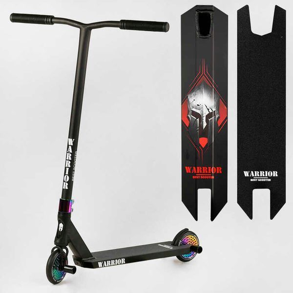 Самокат трюковый Т-60738 Best Scooter "Warrior", HIC-система, пеги, алюминиевый диск и дека, колёса PU d=120мм 112767 фото