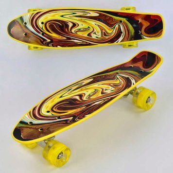 Пенни борд (Р 13609) Best Board, доска=55см, колёса PU, СВЕТЯТСЯ, d=6см 74538 фото