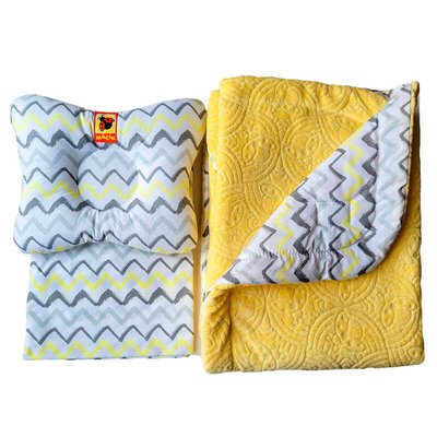 Набор МС 110612-10 "Bed Set Newborn" Божья коровка желтая: подушка, одеяло, простыня (2) "Масик" 155046 фото
