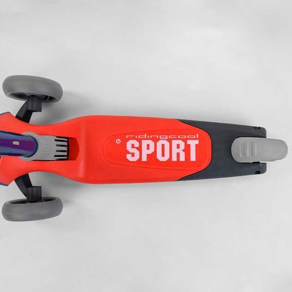 Самокат трехколесный с светящимися колесами (F-44077) Best Scooter складной алюминиевый руль 102031 фото