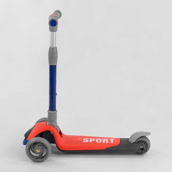 Самокат трехколесный с светящимися колесами (F-44077) Best Scooter складной алюминиевый руль 102031 фото