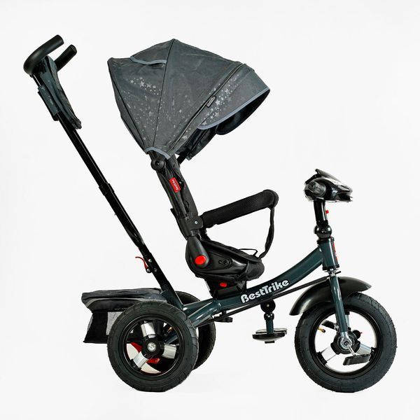Детский велосипед с родительской ручкой (6088 F &ndash; 980-66) Best Trike, фара музыкальная с USB, Bluetooth надувные колеса, пульт включения света и звука 150259 фото