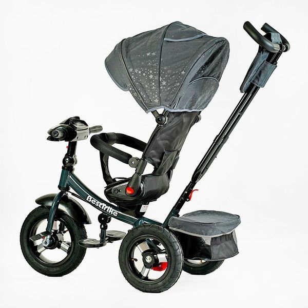 Детский велосипед с родительской ручкой (6088 F &ndash; 980-66) Best Trike, фара музыкальная с USB, Bluetooth надувные колеса, пульт включения света и звука 150259 фото