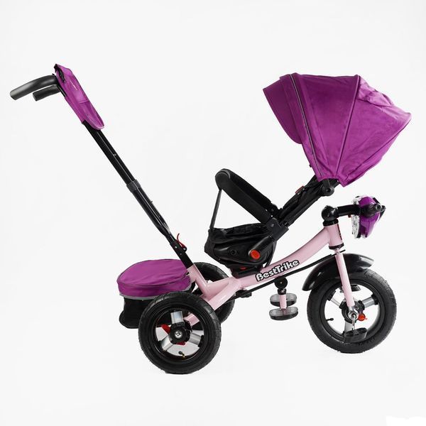 Детский велосипед с родительской ручкой (6088 F &ndash; 736-07) Best Trike поворотное сиденье, складной руль, фара музыкальная с USB, Bluetooth, пульт 164868 фото