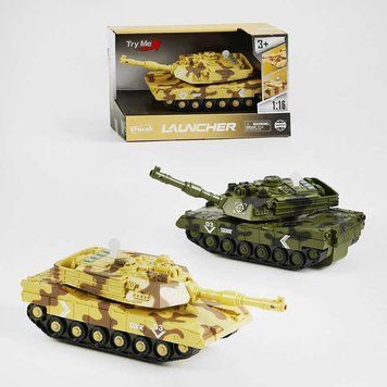 Танк WY 410 A/B (24) звук, підсвічування, інерція, рухлива башта, масштаб 1:16, в коробці 140185 фото