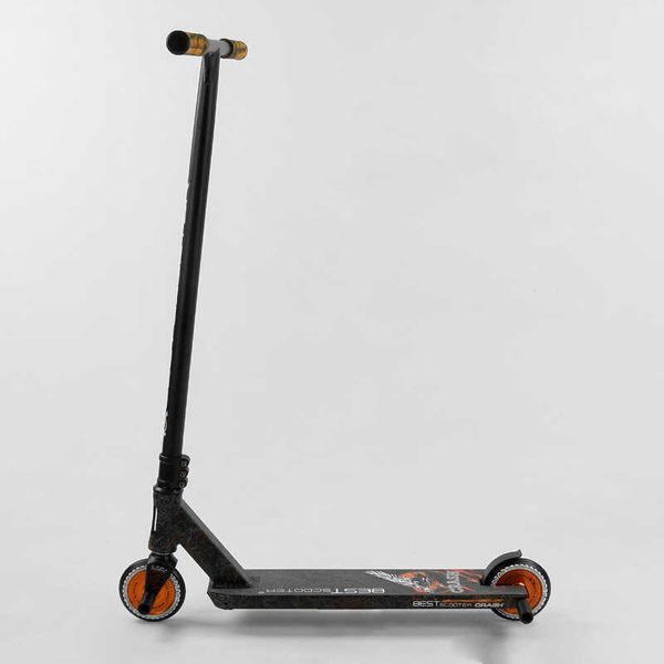 Самокат трюковый 65640 Best Scooter "CRASH" HIC-система, ПЕГИ, алюминиевый диск и дека, колёса 110мм PU, ширина руля - 57 см, в коробке 102306 фото