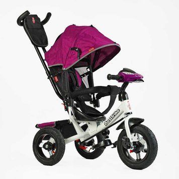 Велосипед триколісний з батьківською ручкою Best Trike (3390 - 37-633) надувні колеса, музична фара USB, пульт 162589 фото