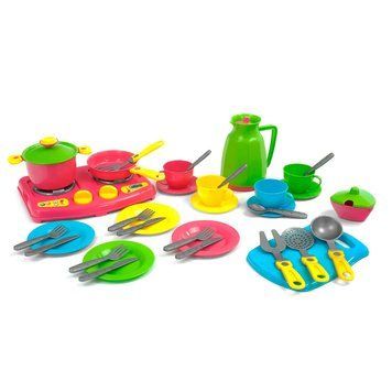Детский набор кухня и посуда на 37 предметов (3596) "Technok Toys" 45939 фото