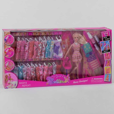 Кукла с нарядами и аксессуарами для покраски волос 68033 в коробке 86045 фото