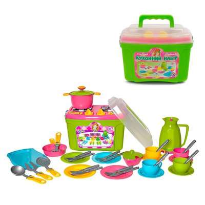 Дитячий набір кухня та посуд на 37 предметів (3596) "Technok Toys" 45939 фото