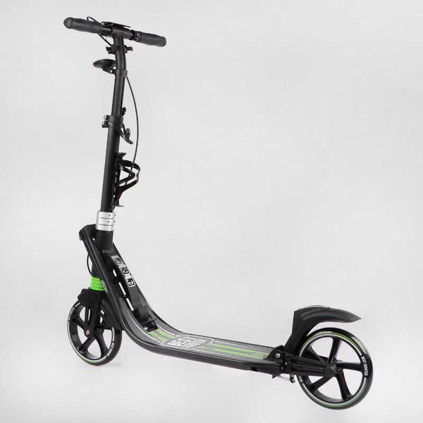 Самокат двоколісний з ручним гальмом та амортизаторами "Best Scooter" (L-22066) фара, колеса PU 200мм 114435 фото