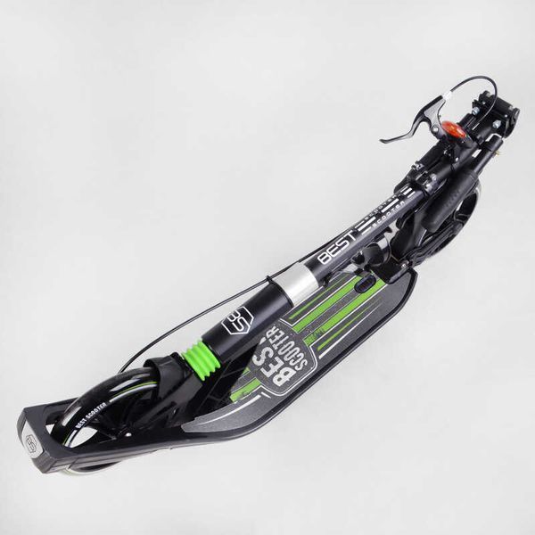 Самокат двоколісний з ручним гальмом та амортизаторами "Best Scooter" (L-22066) фара, колеса PU 200мм 114435 фото