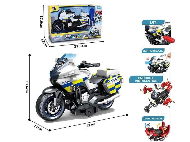 Мотоцикл 8080 A-1 (48) поліція, інерція, звук, підсвічування, в коробці 154765 фото