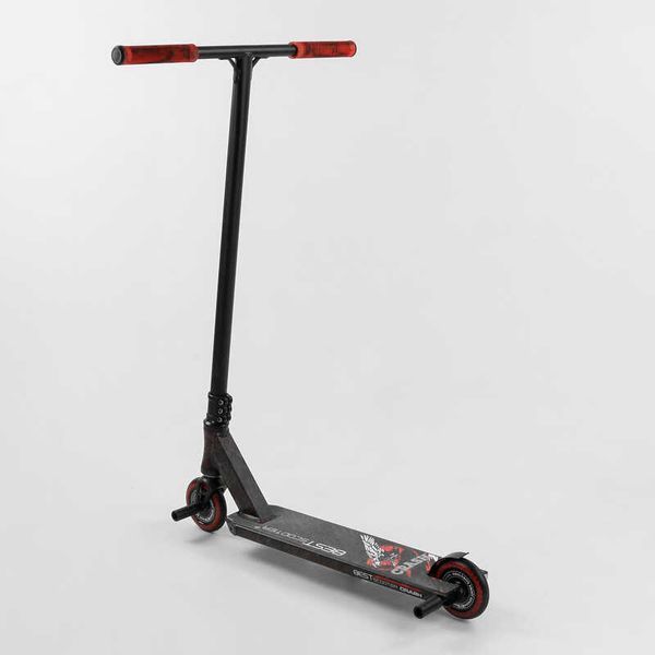 Самокат трюковий 67839 Best Scooter "CRASH" HIC-система, ПЕГИ, алюмінієвий диск і дека, колеса 110 мм PU, ширина керма - 57 см, в коробці 102311 фото