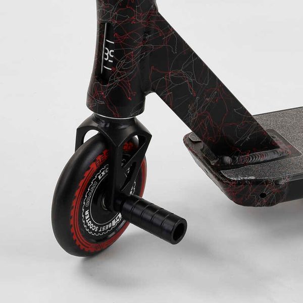 Самокат трюковий 67839 Best Scooter "CRASH" HIC-система, ПЕГИ, алюмінієвий диск і дека, колеса 110 мм PU, ширина керма - 57 см, в коробці 102311 фото