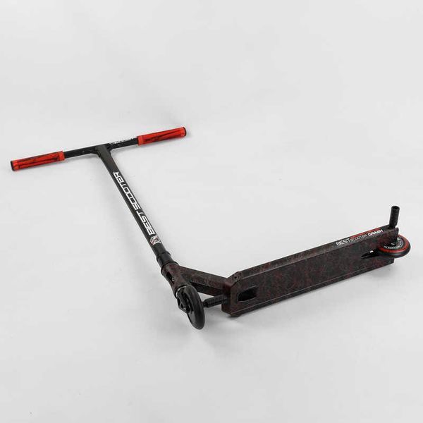 Самокат трюковий 67839 Best Scooter "CRASH" HIC-система, ПЕГИ, алюмінієвий диск і дека, колеса 110 мм PU, ширина керма - 57 см, в коробці 102311 фото