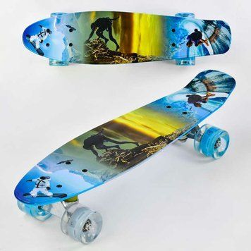 Пенні борд із колесами що світяться F 3270 Best Board, дошка=55см, колеса PU, d=6см 74499 фото