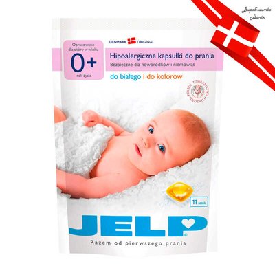 JELP 0+ Гіпоалергенні капсули для прання білого та кольорового 11 шт 97232 / 5904378972325 (6) 137084 фото