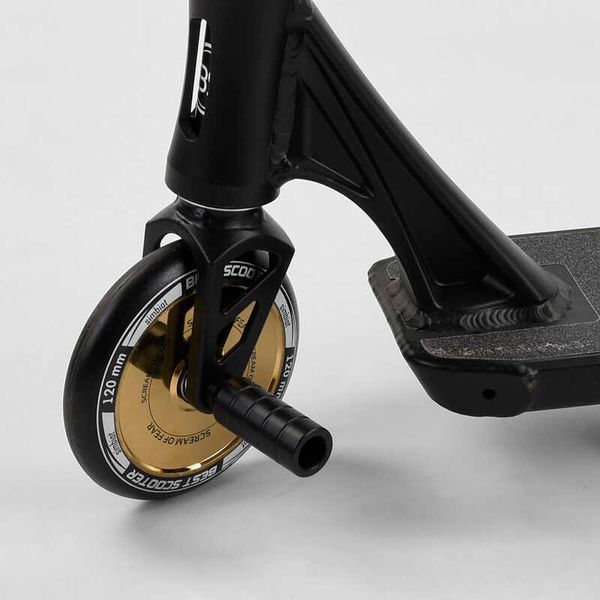 Самокат трюковой Best Scooter (71383) "SIMBIOTE" HIC-система, ПЕГИ, алюминиевый диск и дека, колёса 120мм PU 102307 фото