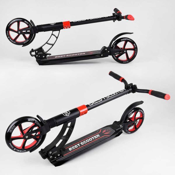 Самокат двухколесный с двумя амортизаторами "Best Scooter" (42923) колеса PU d - 200мм 100072 фото