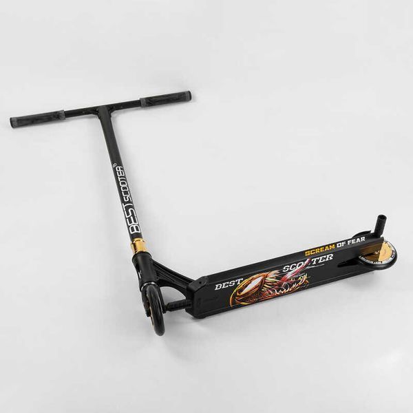 Самокат трюковой Best Scooter (71383) "SIMBIOTE" HIC-система, ПЕГИ, алюминиевый диск и дека, колёса 120мм PU 102307 фото