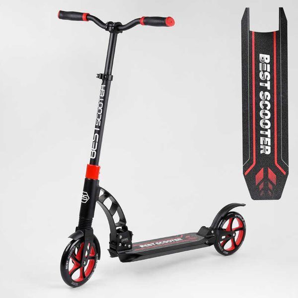Самокат двухколесный с двумя амортизаторами "Best Scooter" (42923) колеса PU d - 200мм 100072 фото
