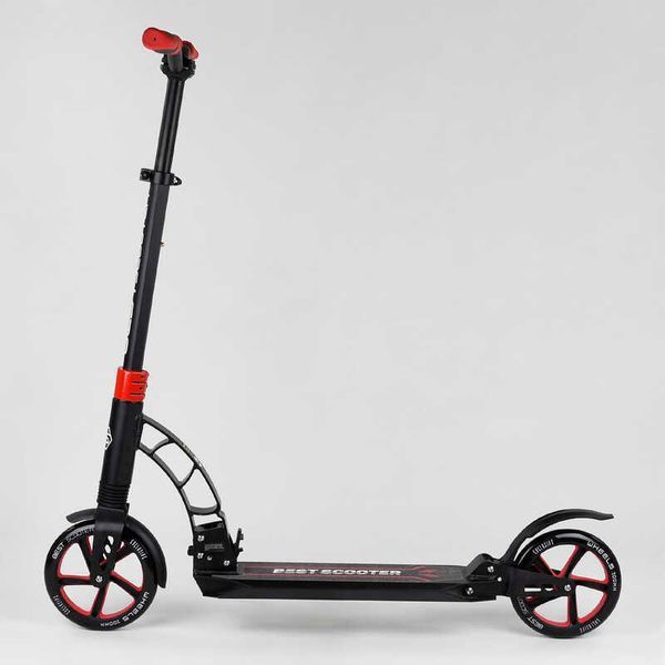 Самокат двухколесный с двумя амортизаторами "Best Scooter" (42923) колеса PU d - 200мм 100072 фото