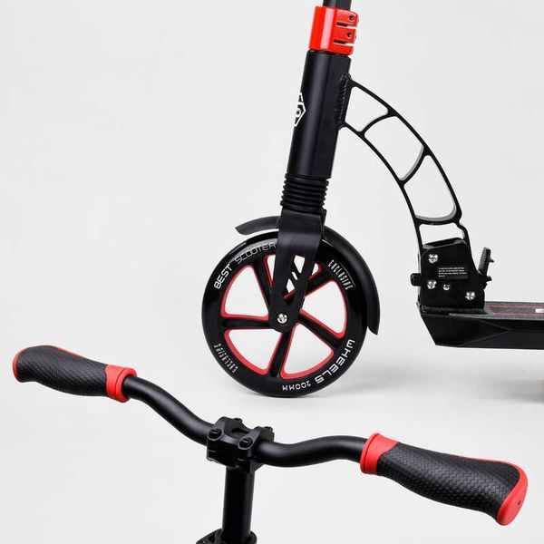 Самокат двухколесный с двумя амортизаторами "Best Scooter" (42923) колеса PU d - 200мм 100072 фото