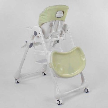 Стільчик для годування Toti (W-56077) м'який PU, м'який вкладиш, 4 колеса, знімний столик, в коробці 96505 фото