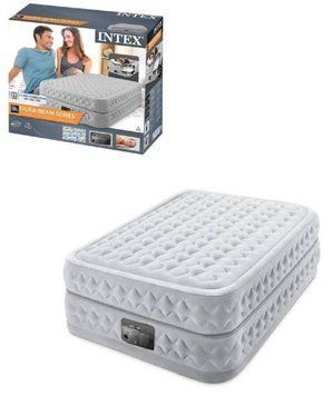 Intex Велюр матрац 64490 ND (1) 152х203х51см, вбудований електронасос, двоспальний 150410 фото