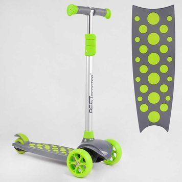 Самокат трехколесный с подсветкой колес и деки (LK-70111) Best Scooter съемный руль, колеса PU 114441 фото