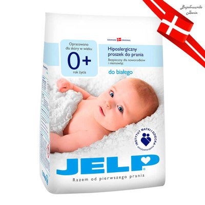 Гіпоалергенний пральний порошок для білого JELP 0+ (1,12 кг) 40015 / 5720233400150 137080 фото