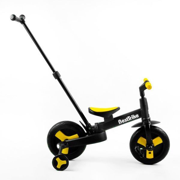 Велосипед детский с родительской ручкой трансформер 2/1 Беговел Best Trike (58195) колеса PU 10'' съемные педали 105224 фото