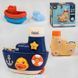 Игра для ванной 8366-40 A (36) "Кораблик", 2 цвета, леечки, мочалочка, в коробке 111219 фото