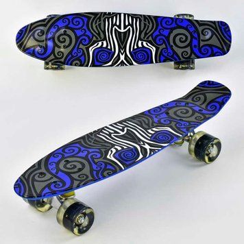 Пенні борд для дітей із колесами що світяться Best Board, дошка = 55см, колеса PU, d = 6см 74547 фото