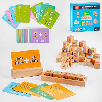 Дерев’яна іграшка C 54480 (20) логічна гра, кубики, картки із завданнями, в коробці 123790 фото