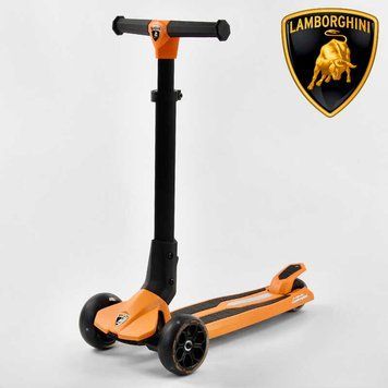 Самокат трехколесный с светящимися колесами Lamborghini (LB - 10200) складной алюминиевый руль 102314 фото