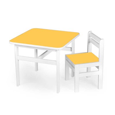 Стіл + стільчик дитячий, колір - жовтий DS-SP05 (1) у плівці 151428 фото