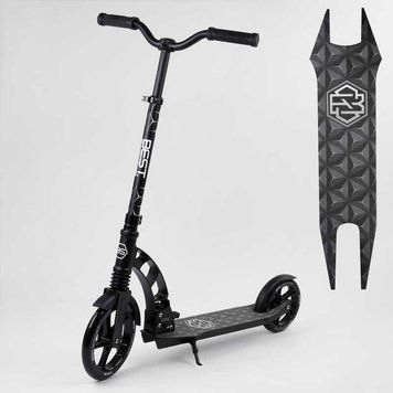 Самокат двоколісний з амортизатором "Best Scooter" (47351) колеса PU d переднє - 230мм, d заднє - 180мм 100076 фото