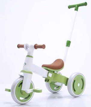 Триколісний велосипед з батьківською ручкою Best Trike (LB-10240) матеріал рами нейлон, колеса передні 10", задні 8" 176362 фото