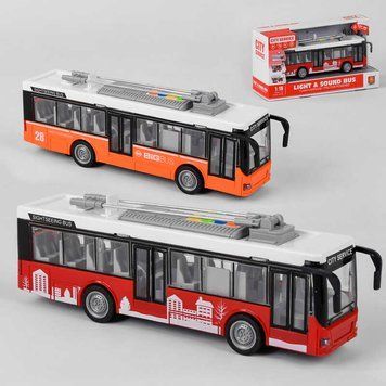 Троллейбус WY 911 AB (24) 2 вида, инерция, свет, звук, в коробке 103133 фото