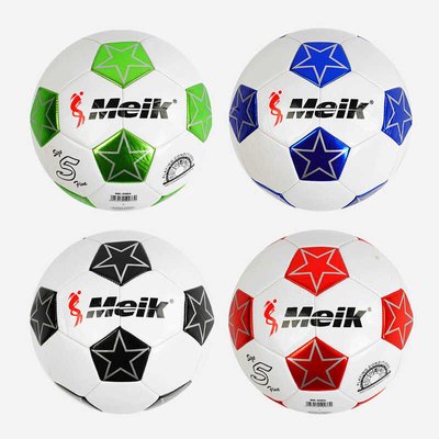 Мяч футбольный C 56001 (50) 4 вида, вес 310-330 грамм, мягкий PVC, резиновый баллон, размер №5 127580 фото